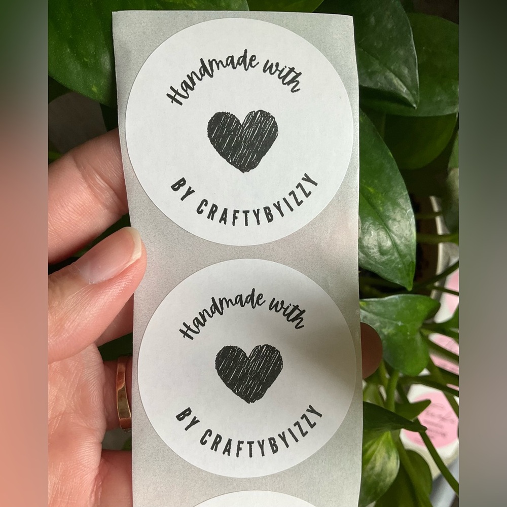 50 Handmade With Love Stickers